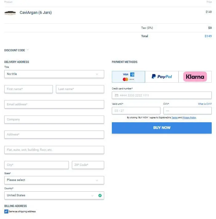 CAVIARGAN  Discounted Offer